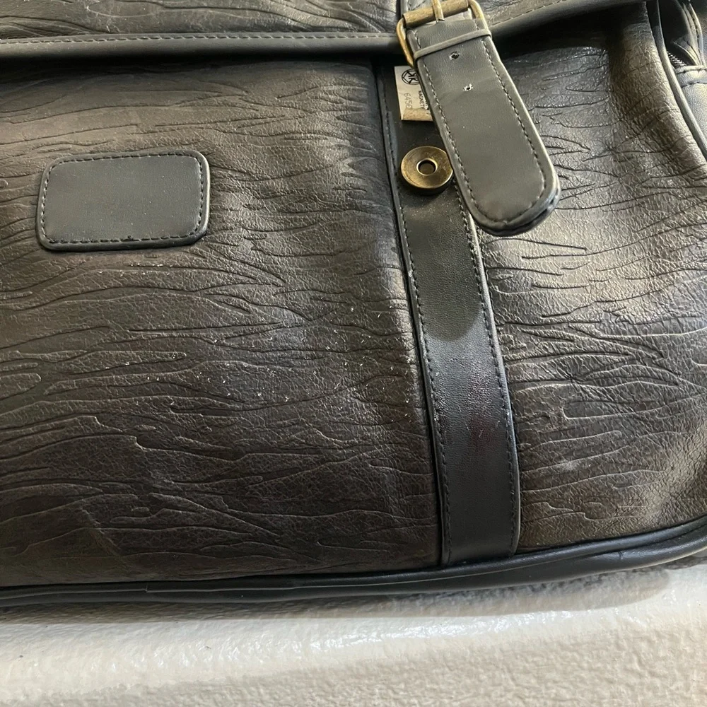 Unbranded Black Leather Messanger‎ Bag Laptop Briefcase Shoulder Travel Bag